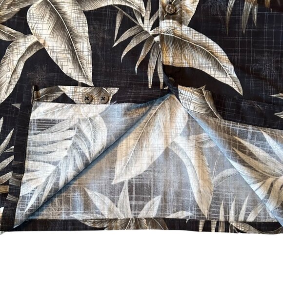 Campia Moda Black & White Tropical Summer Hawaiian Shirt - Picture 4 of 6